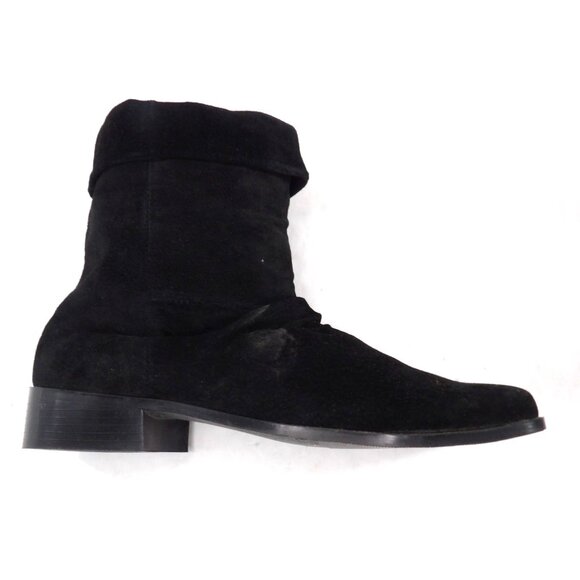 Classique Women's Black Suede Ankle Boot 10W New - Picture 3 of 6